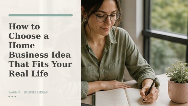 How to Choose a Home Business Idea That Fits Your Real Life