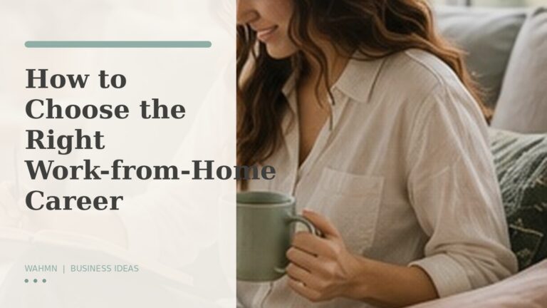 How to choose the right work at home career