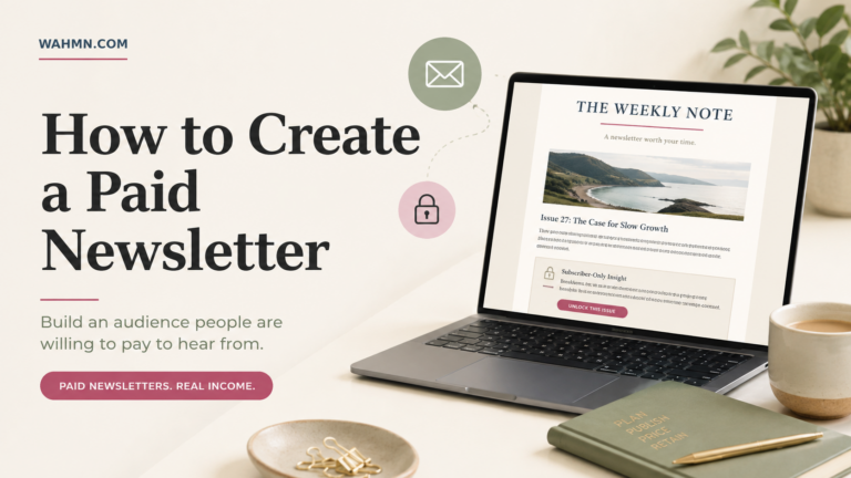 Computer showing Paid Newsletter