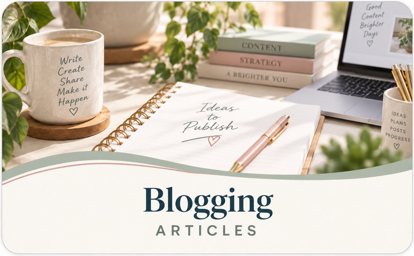 Blogging articles card
