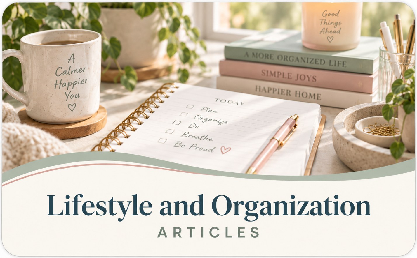 Lifestyle and Organization articles card